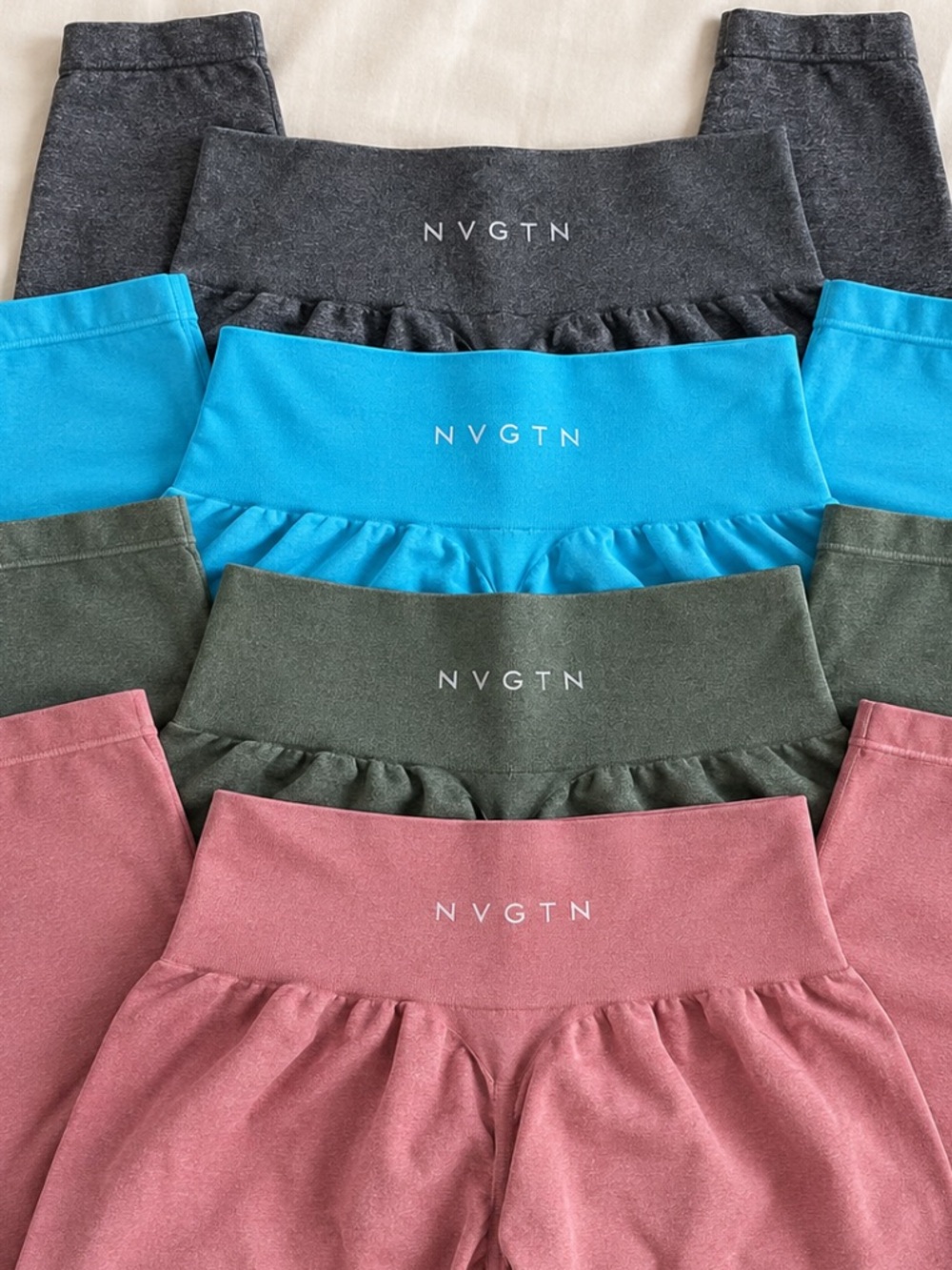 NVGTN High-Waist Leggings - Rose, Olive, Blue, Charcoal